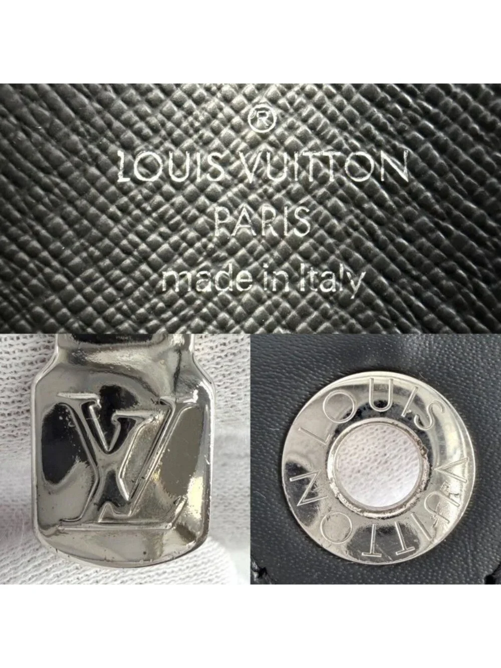 Louis Vuitton Clutch Damier Graphite Pochette Voyage MM Second Black Silver